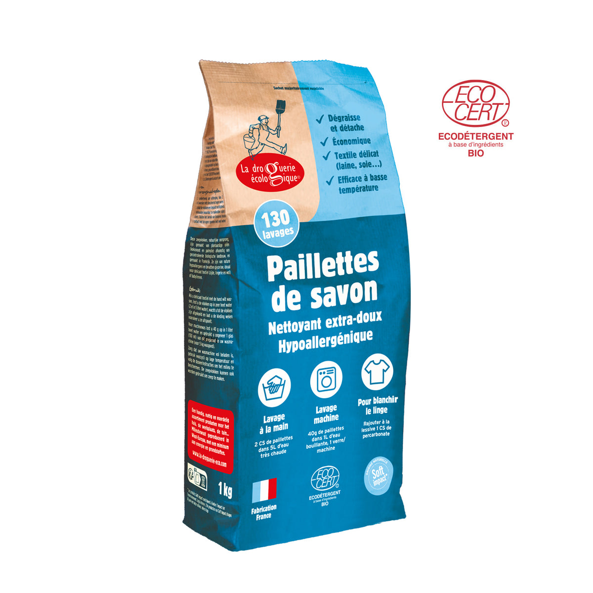 Paillettes de savon huiles bio 1 kg sac