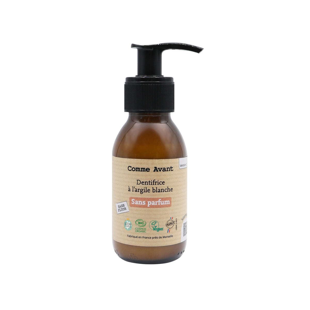 Dentifrice à l'argile blanche - Sans parfum & sans fluor