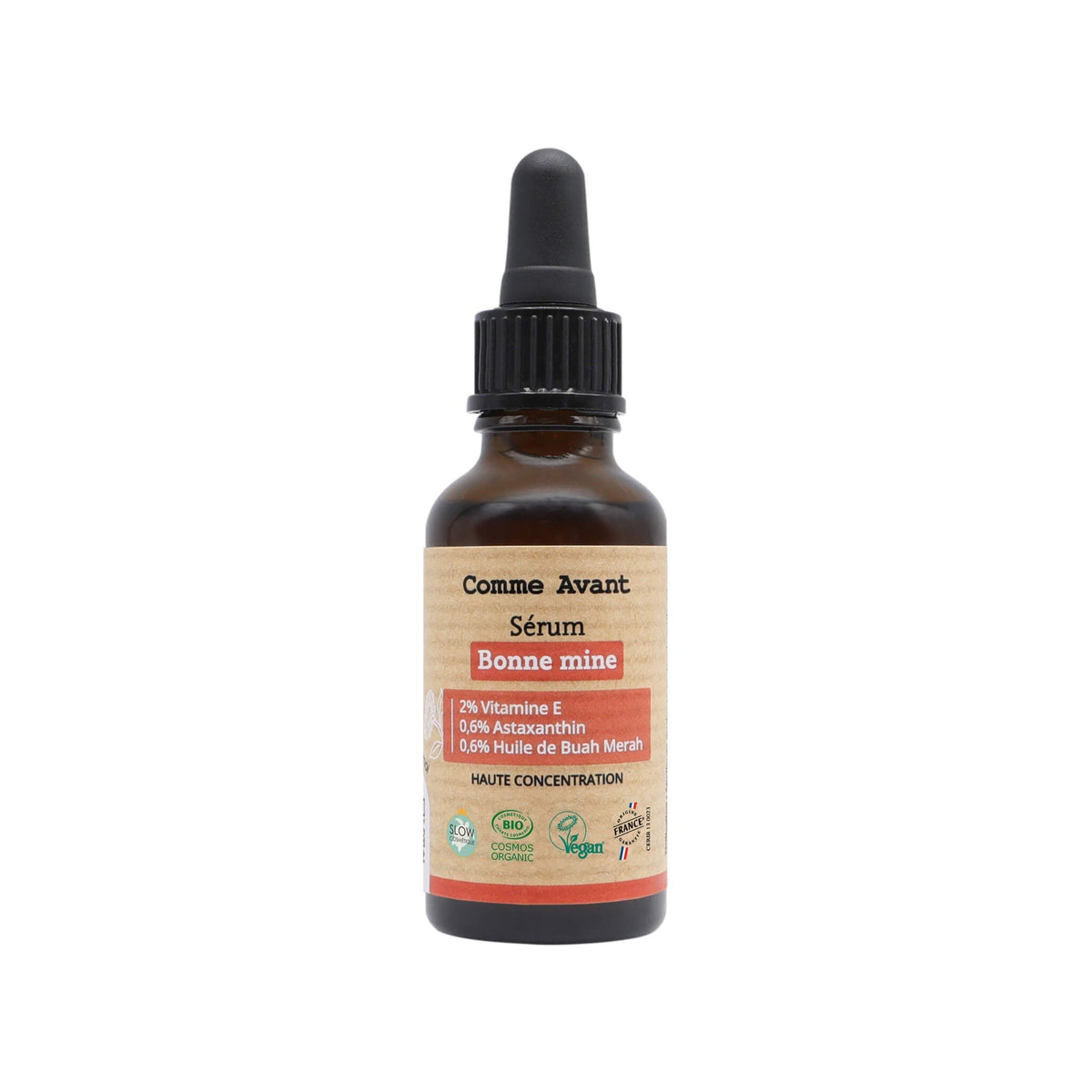 Sérum Bonne mine - Vitamine E, Astaxanthin, Huile de Buah Merah