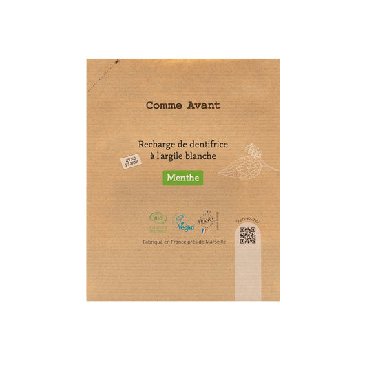 Recharge de dentifrice à l'argile blanche - Menthe